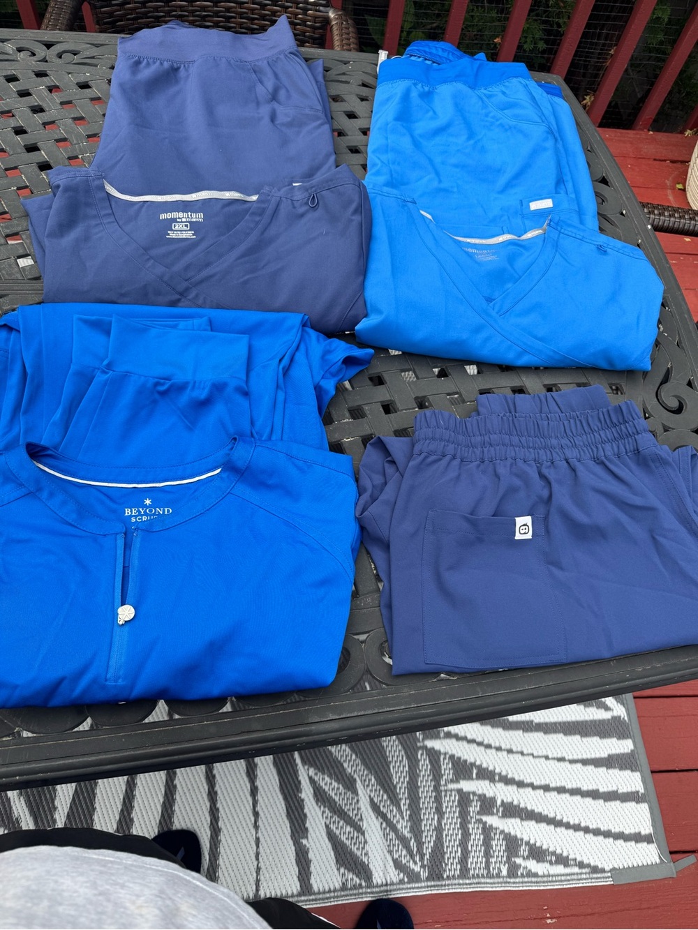 Scrub Sets - Royal/Navy plus size 4 sets